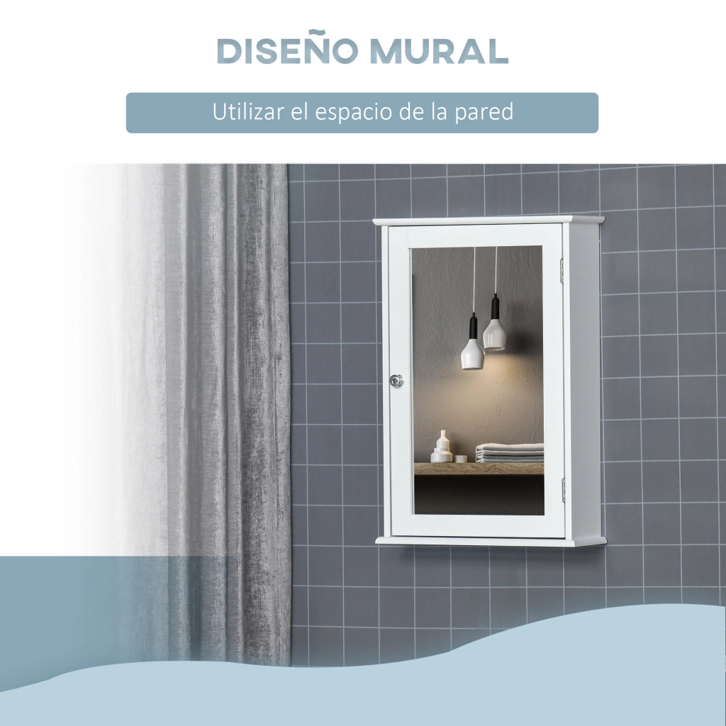 Armadio con Specchio per Bagno ¨C Minimal ¨C Bianco 41x14x60 cm