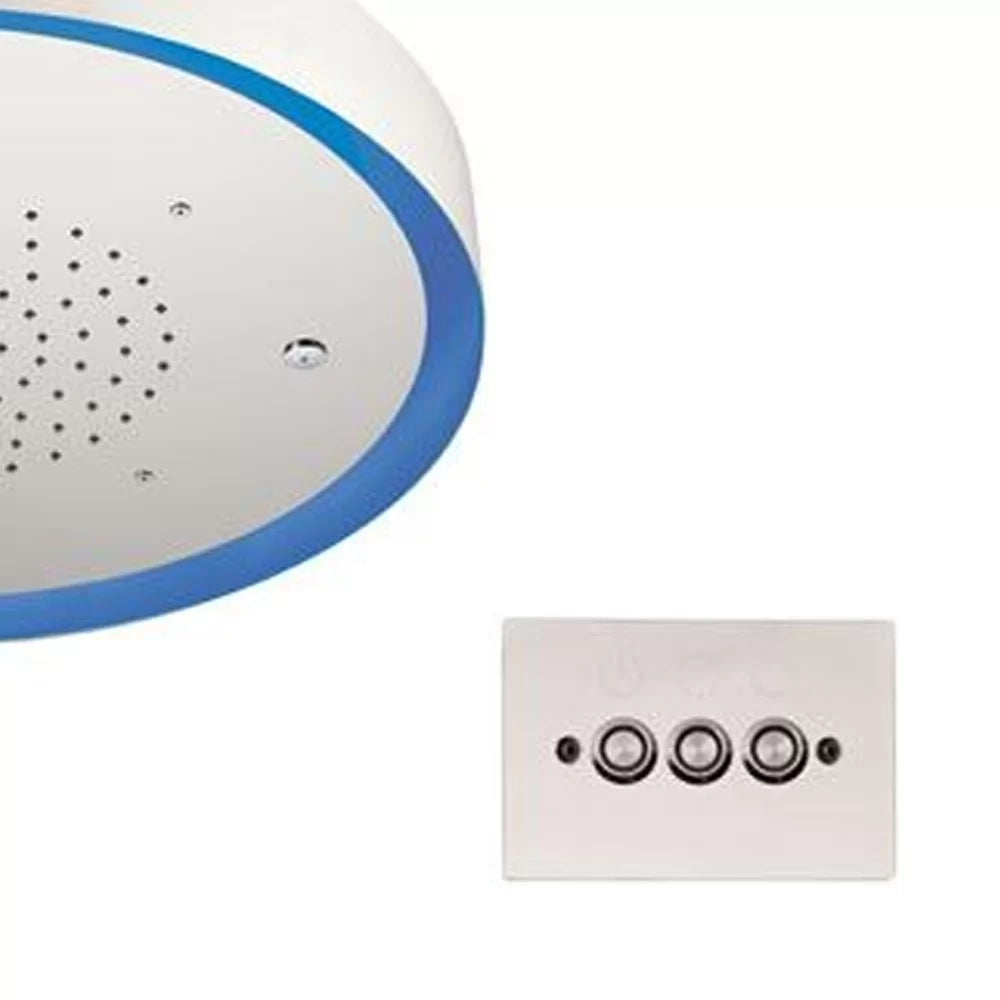 Soffione a soffitto 2 getti con led e diametro di 57 cm