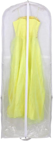 180 cm x 65 cm Cappotto per Abiti con Maniglie Portatili - Dimensioni Extra Grandi per Viaggi e Deposito a Lungo Termine di Vestiti da Matrimonio e Abiti Lunghi. Bianco KXB1001-white