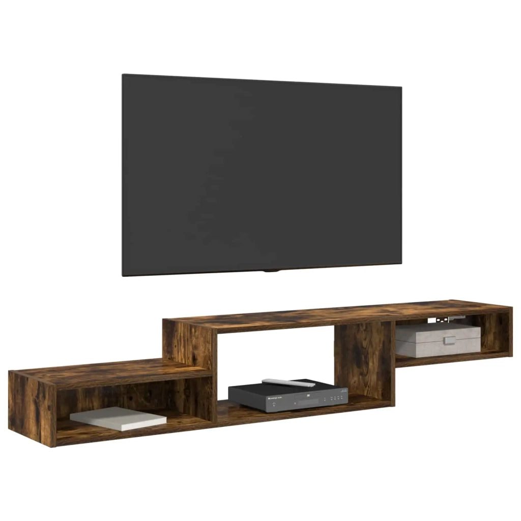 Mobile TV da Parete | Armadietto TV | Mobile Porta TV A Parete | Armadietto TV | Mobile Porta TV Rovere Fumo 150 x 28 x 26 cm
