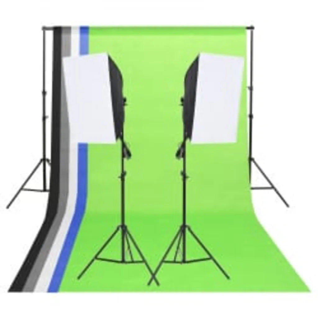 Kit per Studio Fotografico con Set Luci, Fondale e Riflettore 3094733