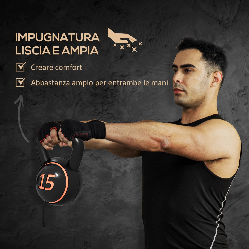 Set 3 Kettlebell con Base ¨C Minimal ¨C Nero 2.2 kg 4.5 kg 6.8 kg