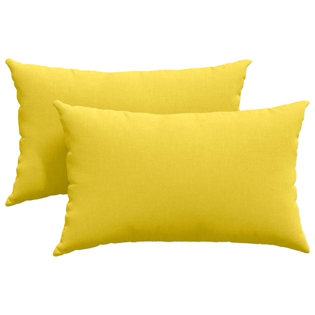 Cuscini da Divano 2 pcs Giallo Chiaro 50 x 30 cm Tessuto 42013619