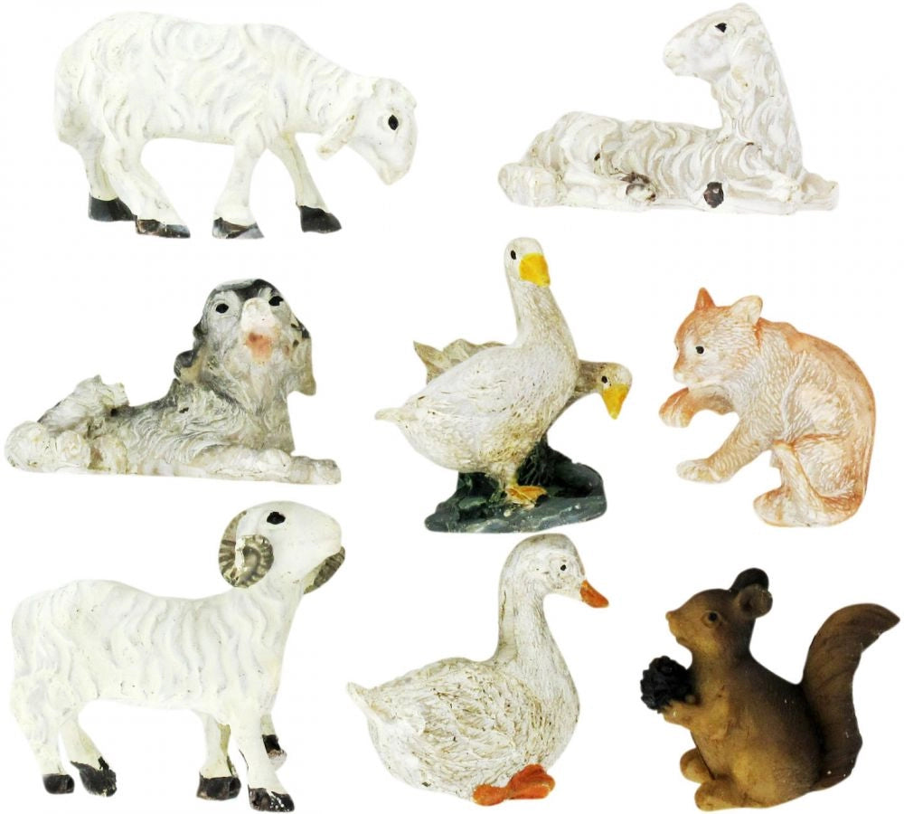 Gruppo 8 soggetti animali 2,5 cm