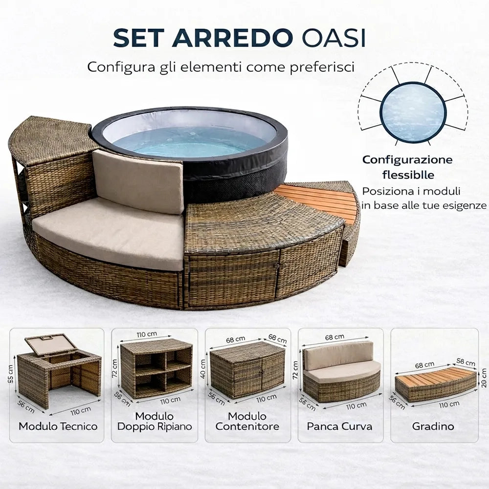 Piscina Idromassaggio OASI + Set Mobili