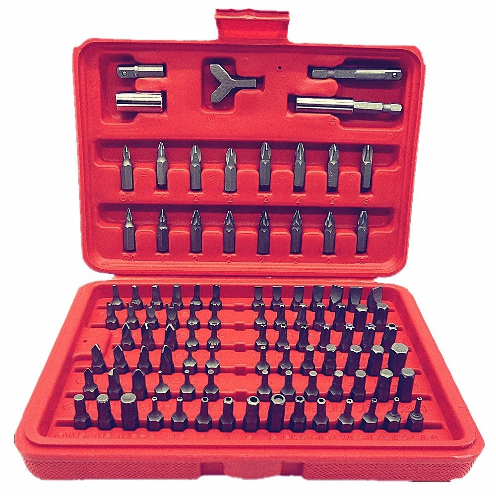 Trade Shop - Kit 100 Inserti Per Cacciavite Avvitatore A Batteria In Valigetta -