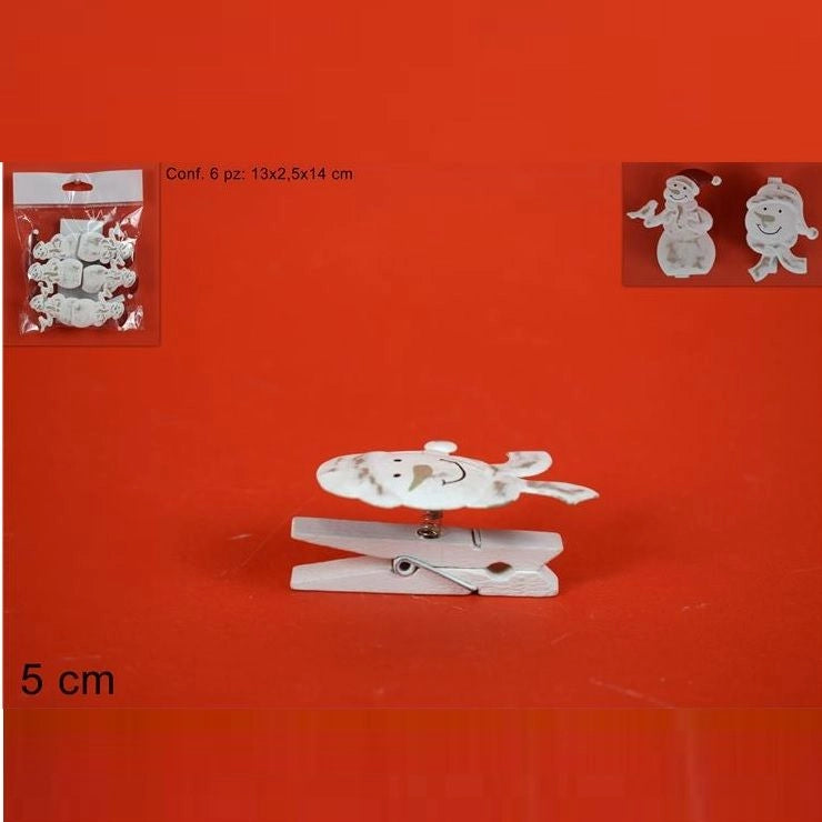 Mollettine legno set 6pz c/sogg nat metallo
