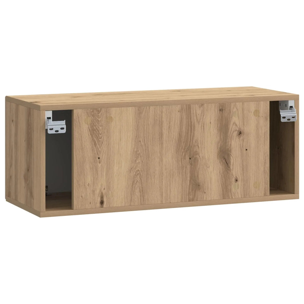 Mobile TV da Muro | Armadietto TV | Mobile Porta TV Rovere Artigianale 78,5 x 31 x 30 cm