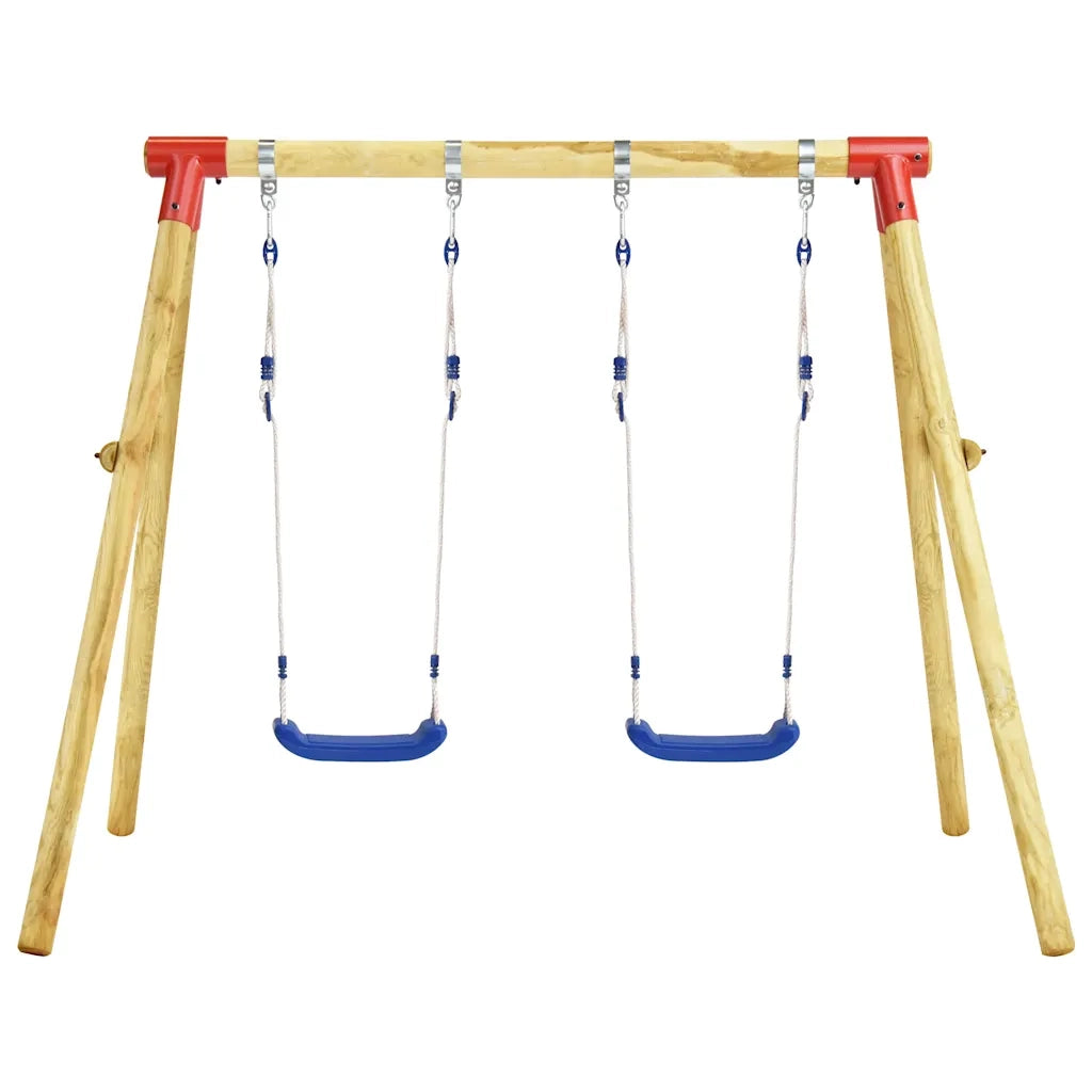Set Altalena da Giardino 230x130x166 cm in Legno di Pino 279062