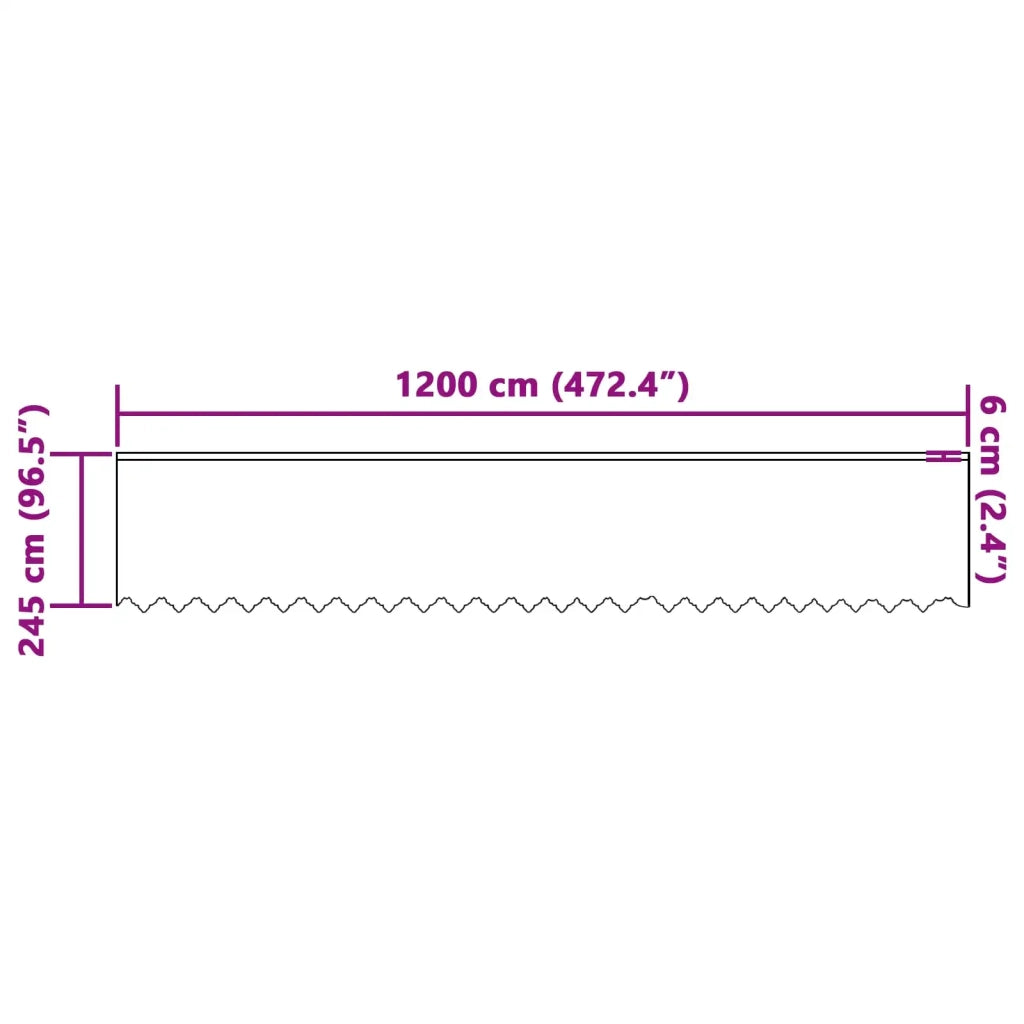 Tenda in Pizzo con tende Bianco 245 x 1200 cm Poliestere 4107861