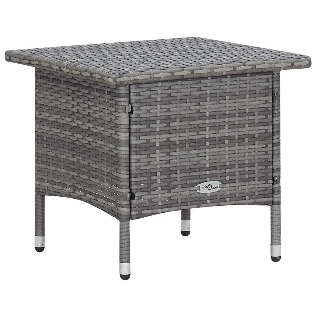 Set Divani da Giardino 2 pz con Cuscini in Polyrattan Grigio 310233