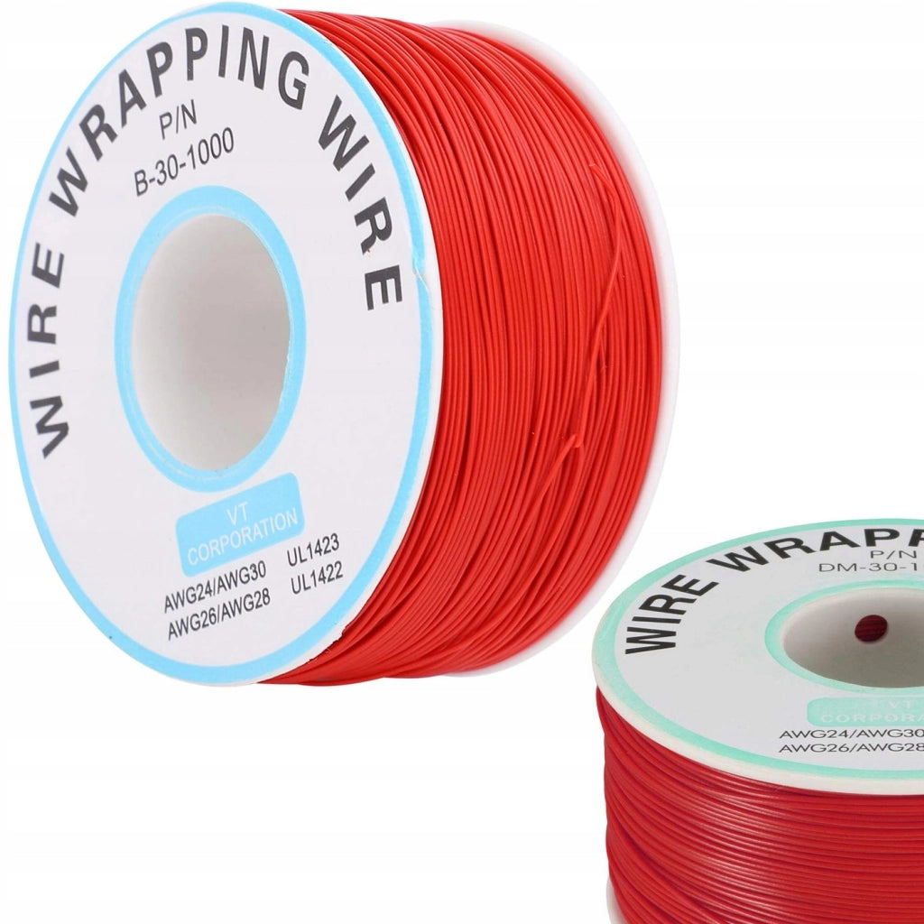 Cavo Kynar AWG 0.24mm Rosso 200m – Alta Qualità e Durata | Ø 0,25 mm, Isolamento Ø 0,60 mm