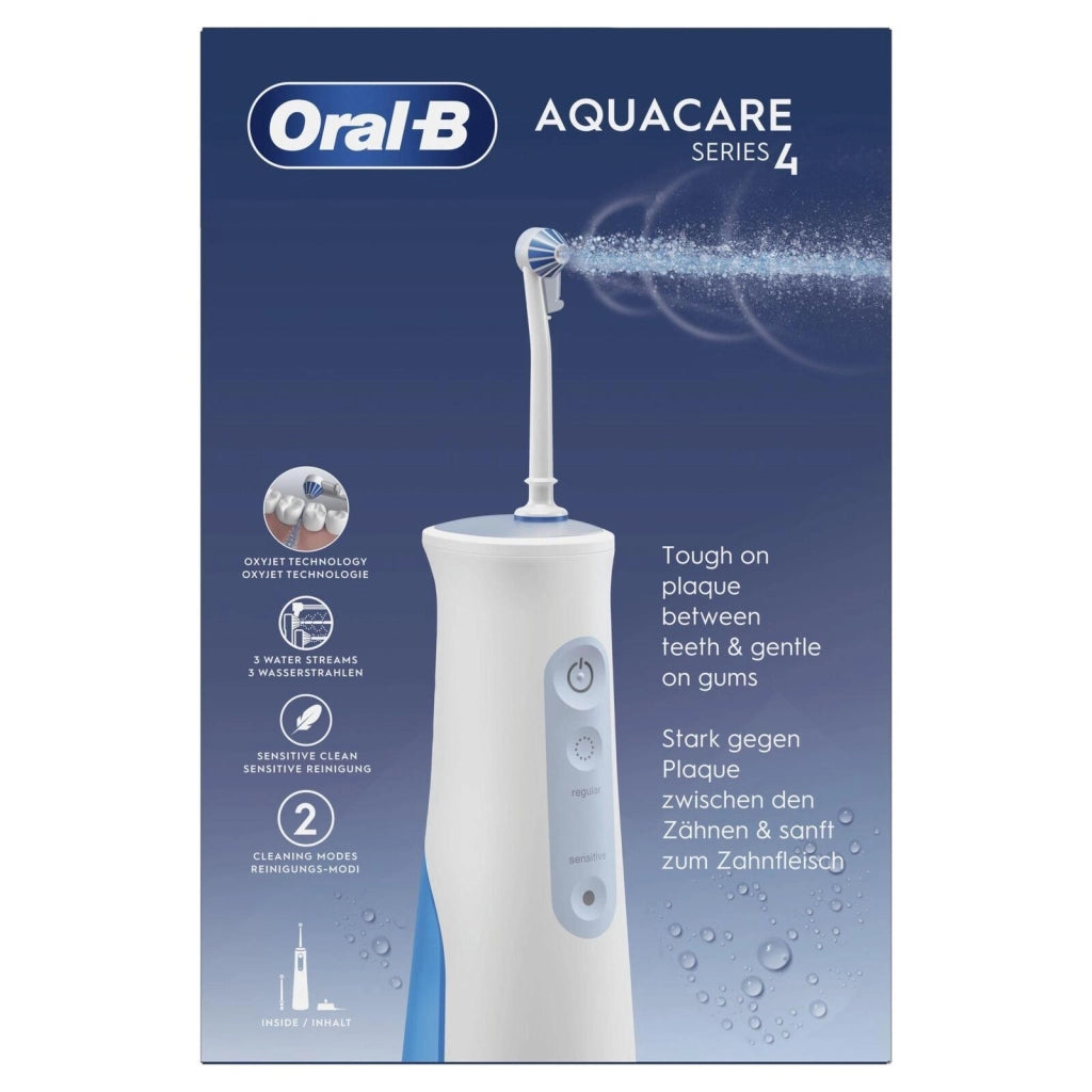 Oral-B AQUACARE4 AquaCare 4 Idropulsore Oxyjet 4 modalita' 2 intensita' serbatoio rimovibile colore Bianco