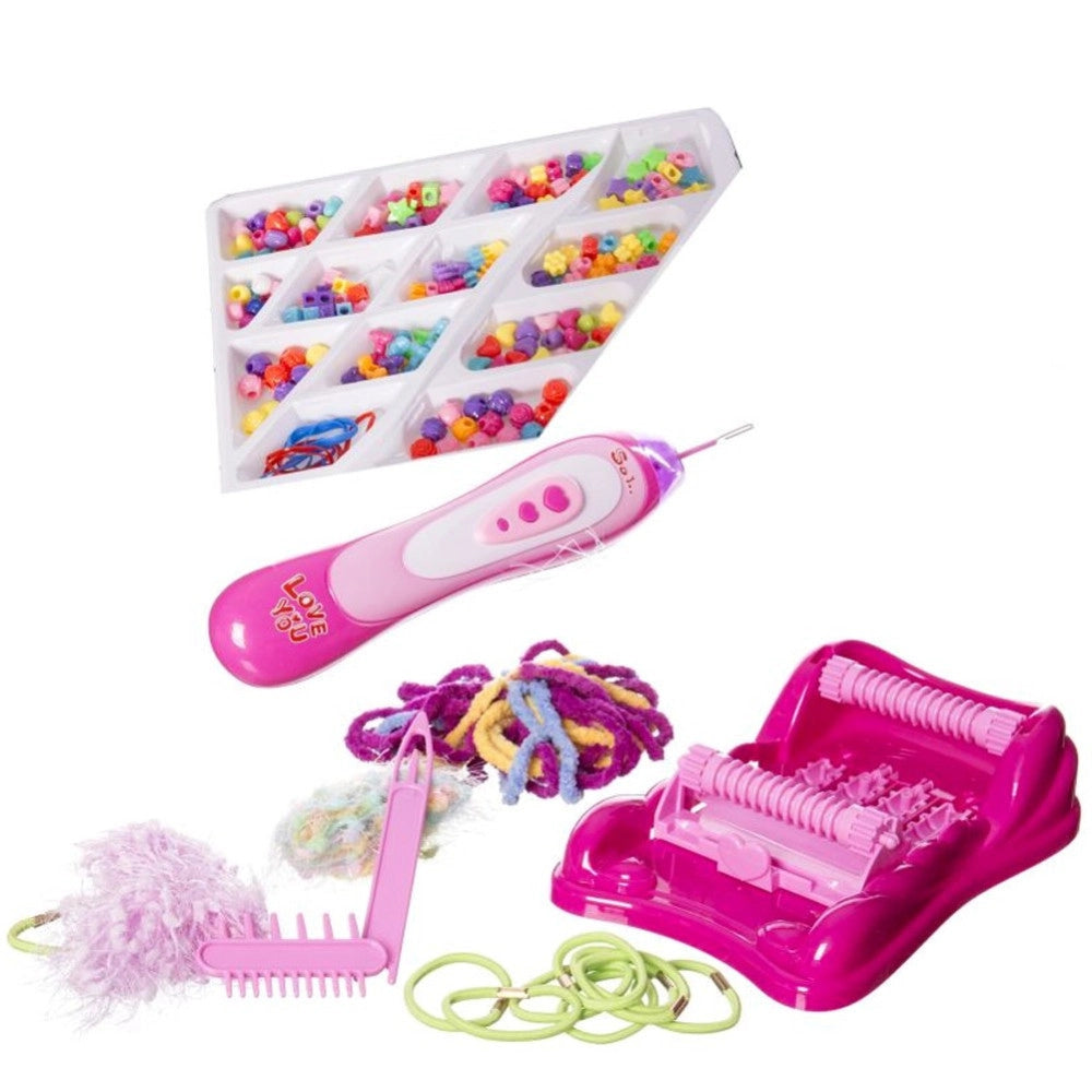 Trade Shop - Set Hair Beader Crea Codini E Trecce Gioiello Giochi Giocattolo Per Bambini -