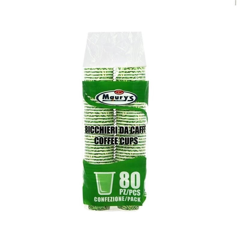 MAURY'S BICCHIERI DI CARTA 80CC 80PZ ECO