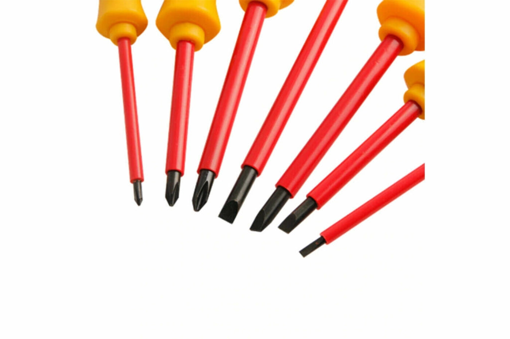 KIT SET 7 CACCIAVITI CACCIAVITE A CROCE E TAGLIO MAGNETICI CON MANICO ISOLANTE
