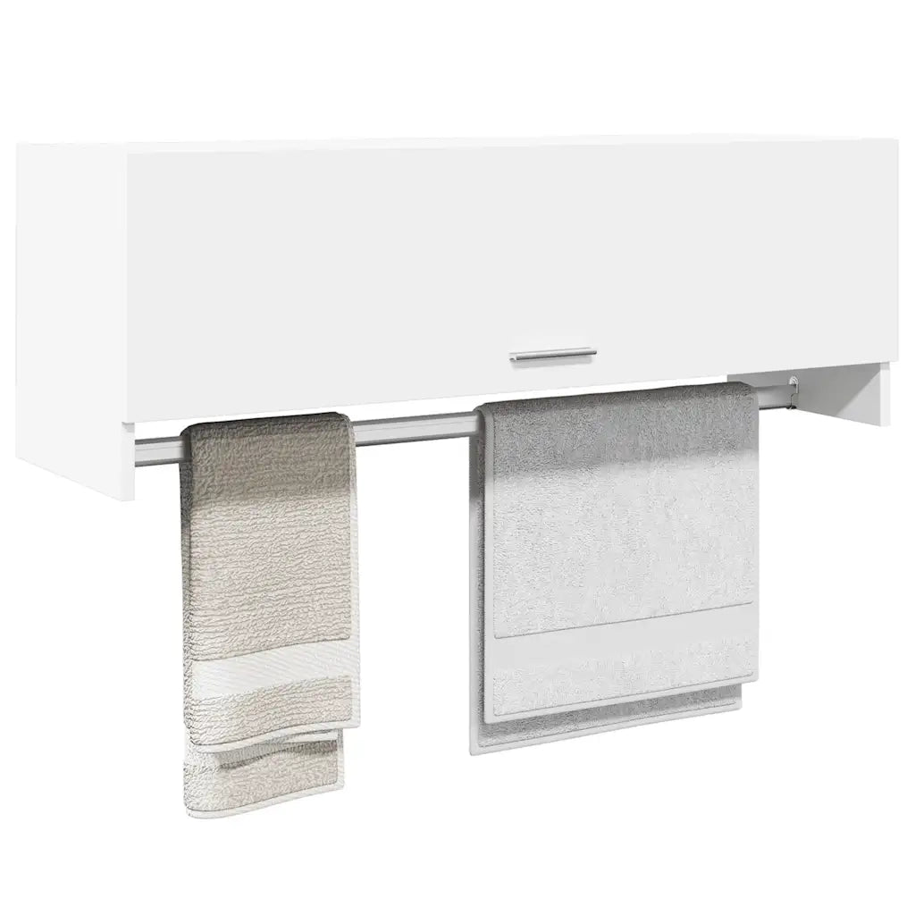 Armadio Bianco 100x32,5x35 cm in Legno Multistrato 808233