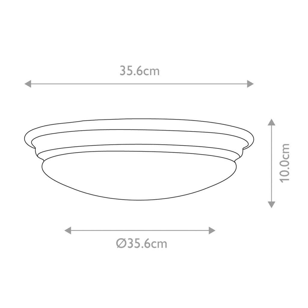 Plafoniera bagno rotonda 35,6cm ottone Brompton Elstead