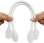 Due pezzi di maniglie di pelle PU con LED 42 cm bianchi