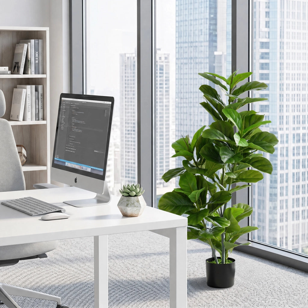 Pianta Artificiale Ficus ¨C Minimal ¨C Verde 110 cm