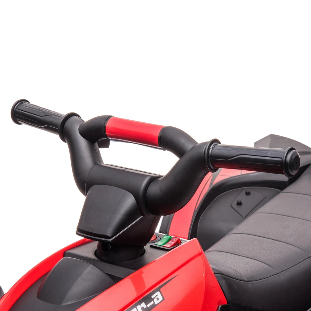 Mini Quad Elettrico per Bambini 12V Fari a LED Rosso