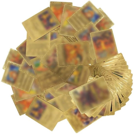Carte da collezione 110 pezzi - Carte rare - Carte animate - Carte da collezione in scatola - Carte in PVC dorato - Resistenti e durature