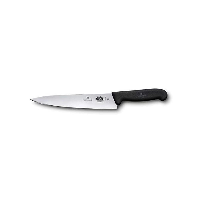 Victorinox 5.2003.22 Fibrox Coltello per Sfilettare Lama 22 cm in Acciaio Inossidabile Manico Ergonomico Antiscivolo Lavabile in Lavastoviglie colore Nero