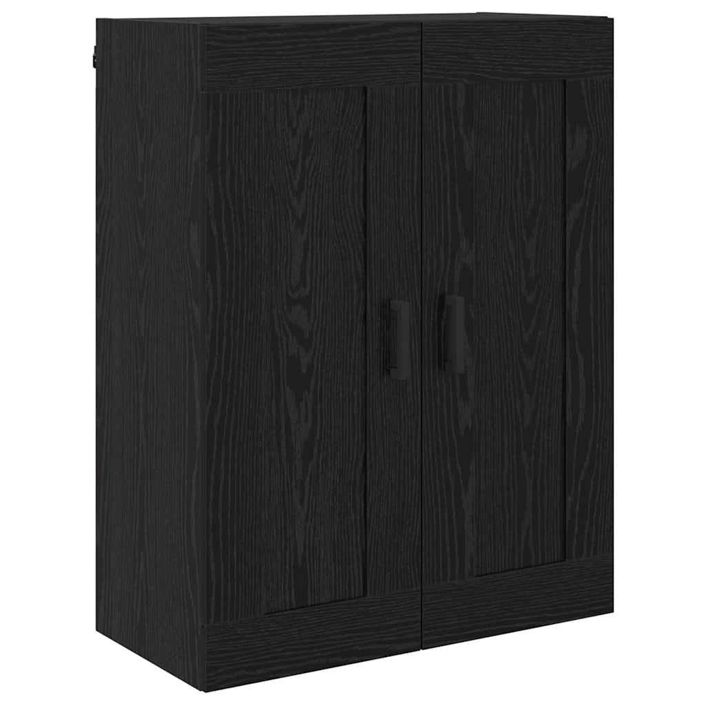Credenza con cassetto 2 pz-Set di 2 Buffet-Armadio da cucina Rovere Nero Legno multistrato 705234