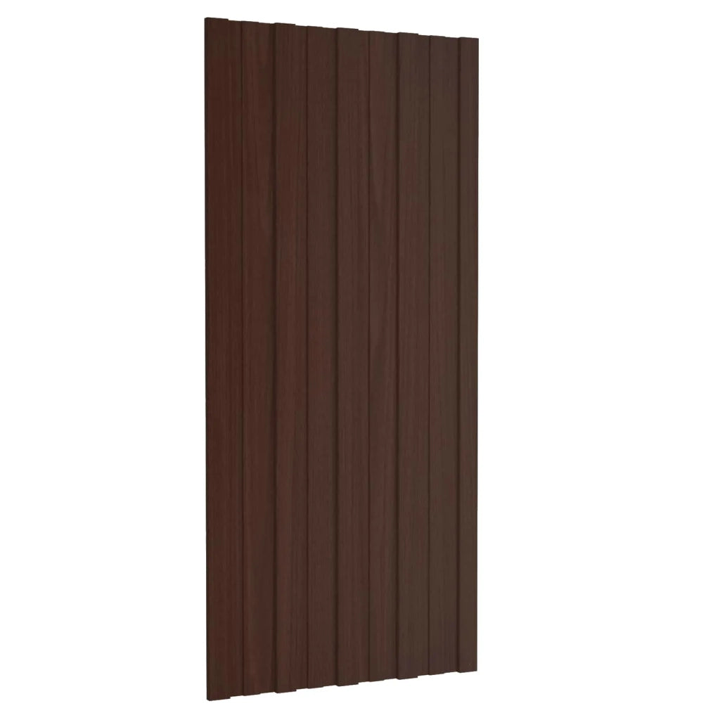 Pannello per tetto 12 pcs Marrone 100 x 45 cm Acciaio zincato 42047127