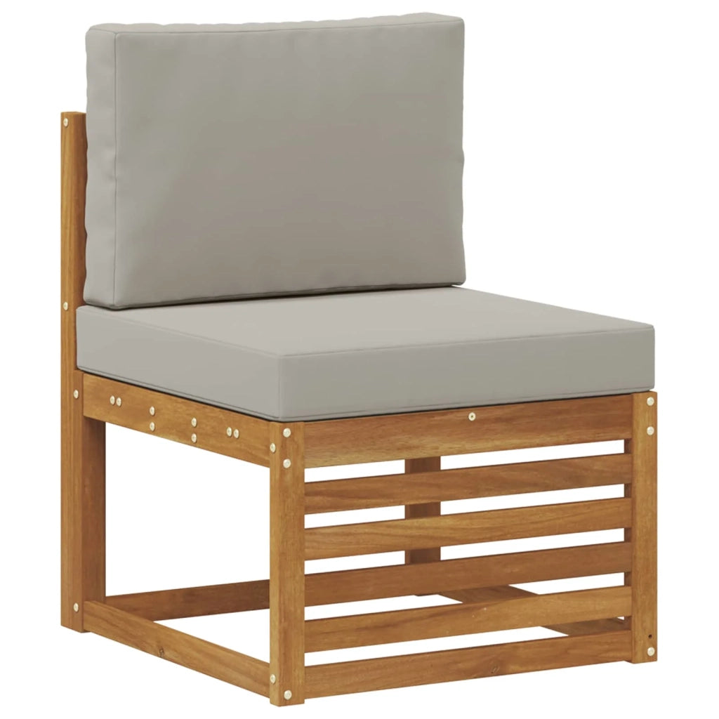 Set divano sezionale con cuscino 6 pcs Grigio Naturale e Chiaro 3375076