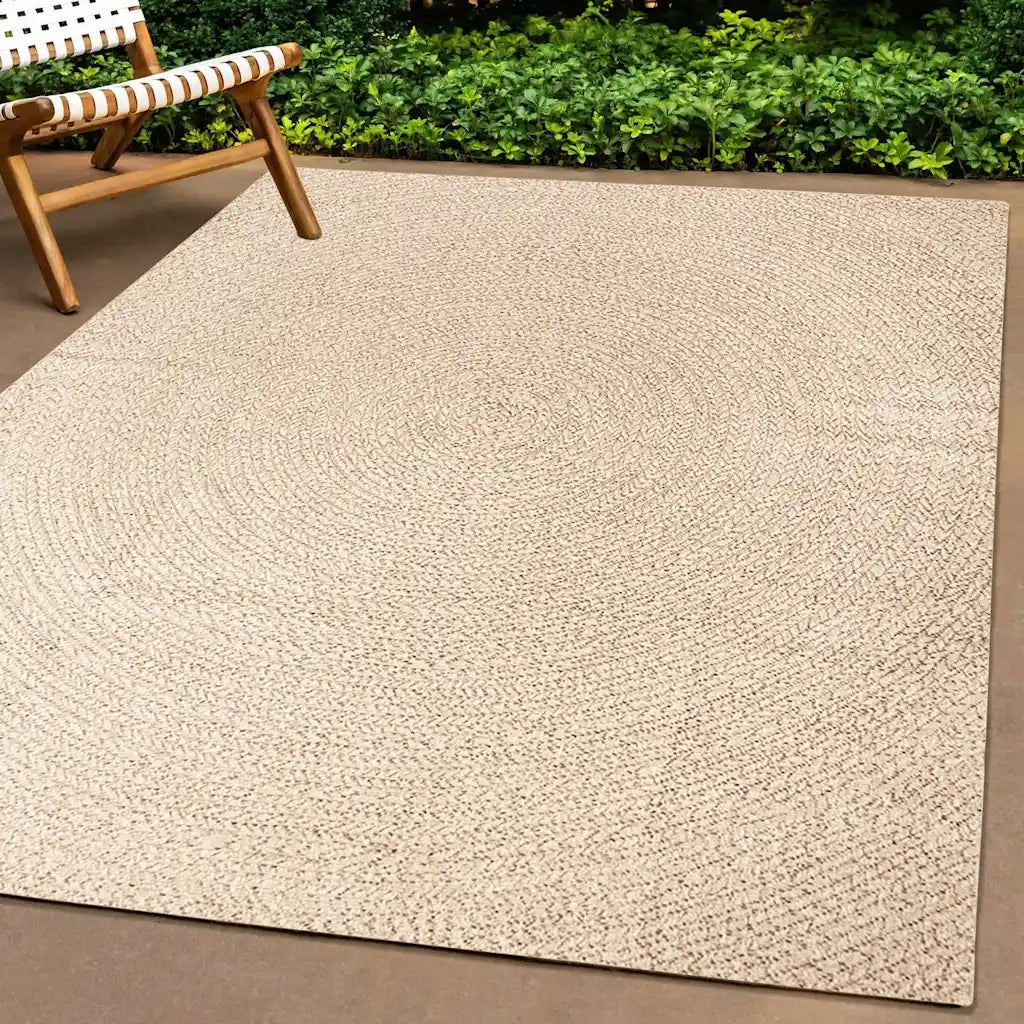 Tappeto ZIZUR Beige 120x170 cm Aspetto Iuta Interni ed Esterni 4010407