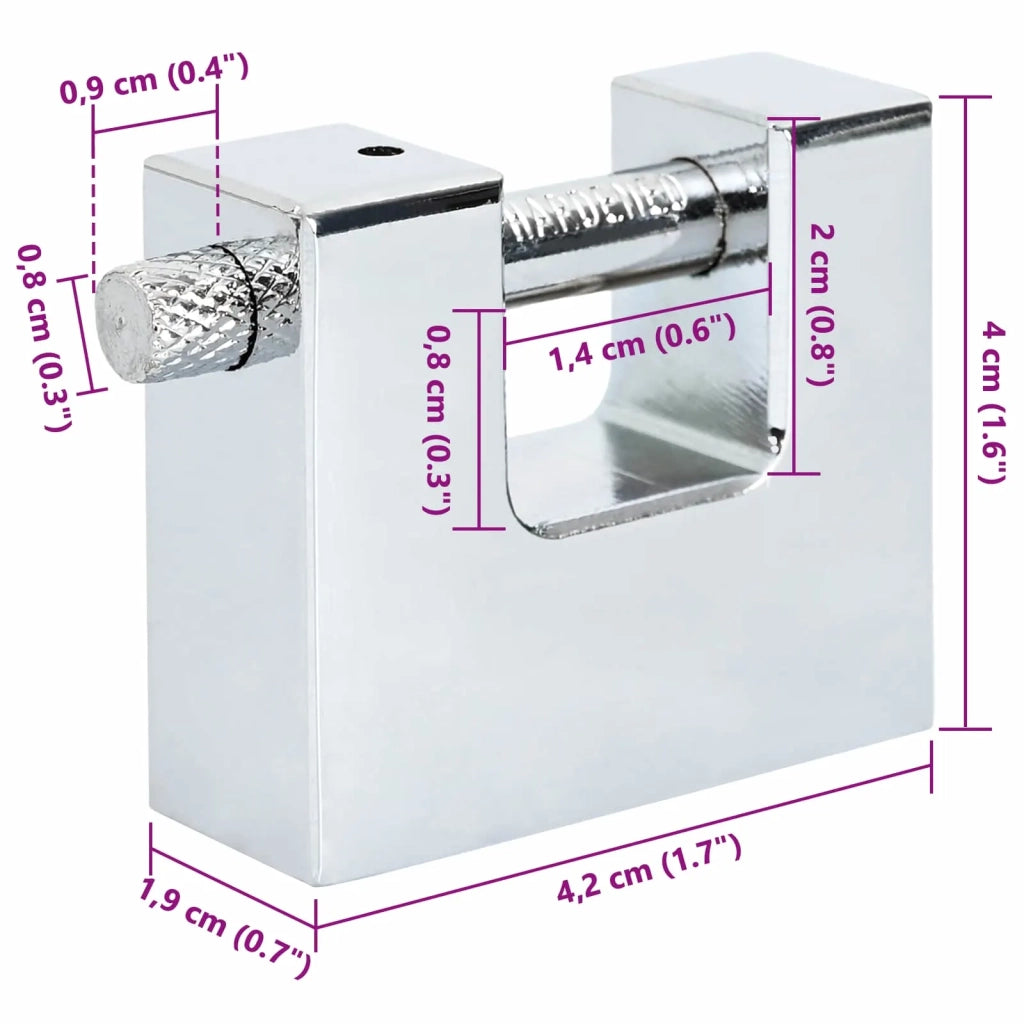Lucchetto 2 pz Argento Acciaio CFW1670439