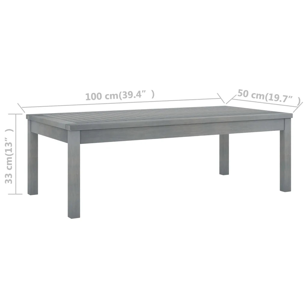 Set Divani da Giardino 5 pz con Cuscini in Legno Acacia Grigio 3057785