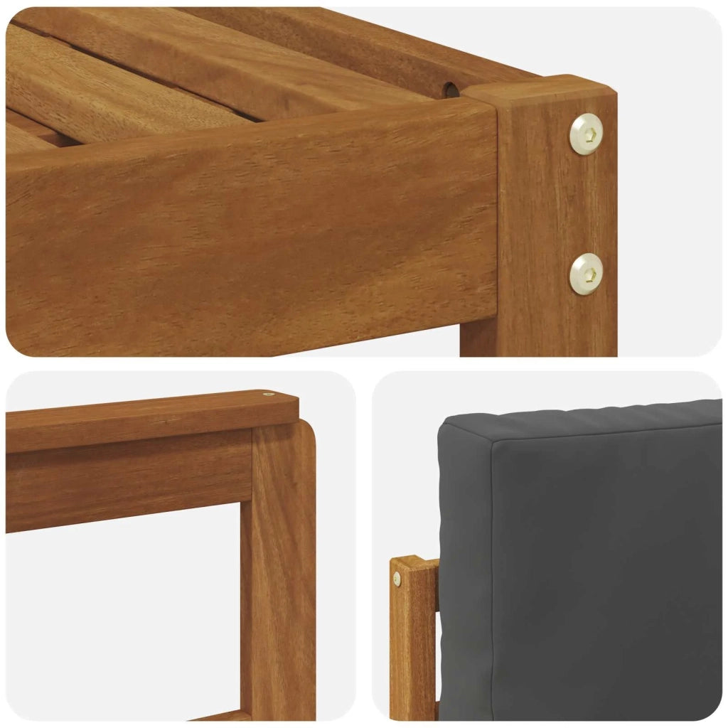 Set di divani da esterno con cuscino 7 pcs Naturale e Antracite 3366700