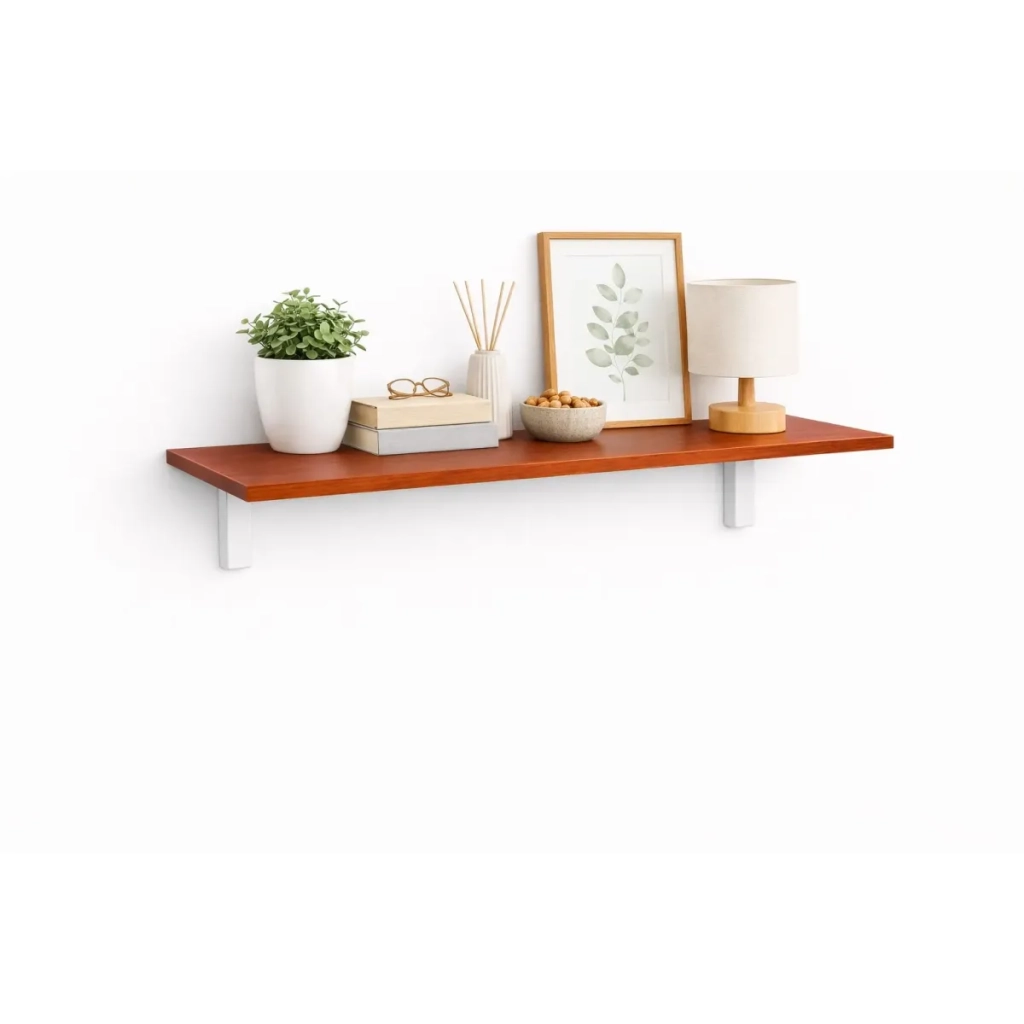Mensola da Muro da appoggio in Legno nobilitato spessore 1,8 cm in colore Ciliegio 60x30 cm