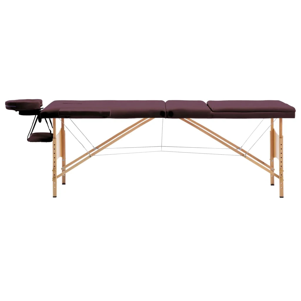 Lettino da massaggio pieghevole 3 sezioni legno viola vino 02_0001839
