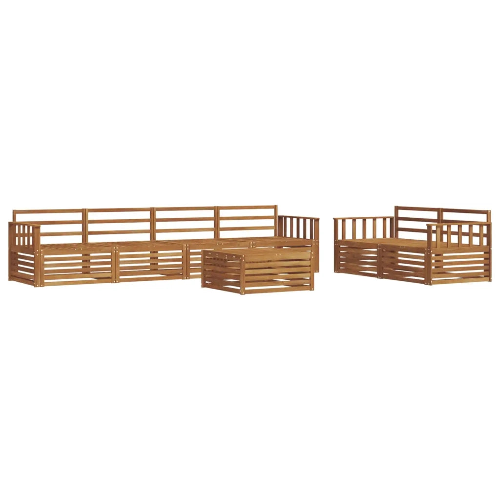 Set di divani da esterno 7 pcs Naturale 3373049