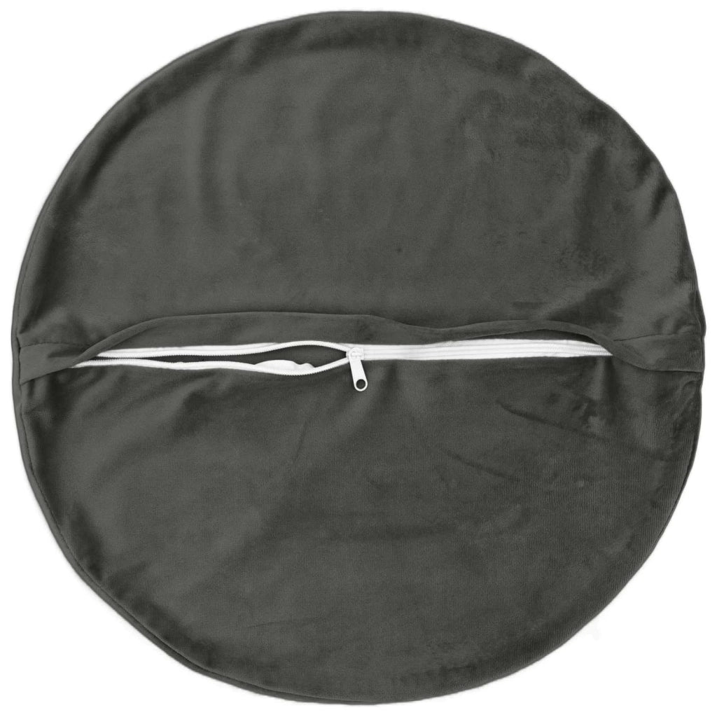 Federa 2 pcs HEERLEN Grigio Scuro Ø 40 cm Velluto 922213