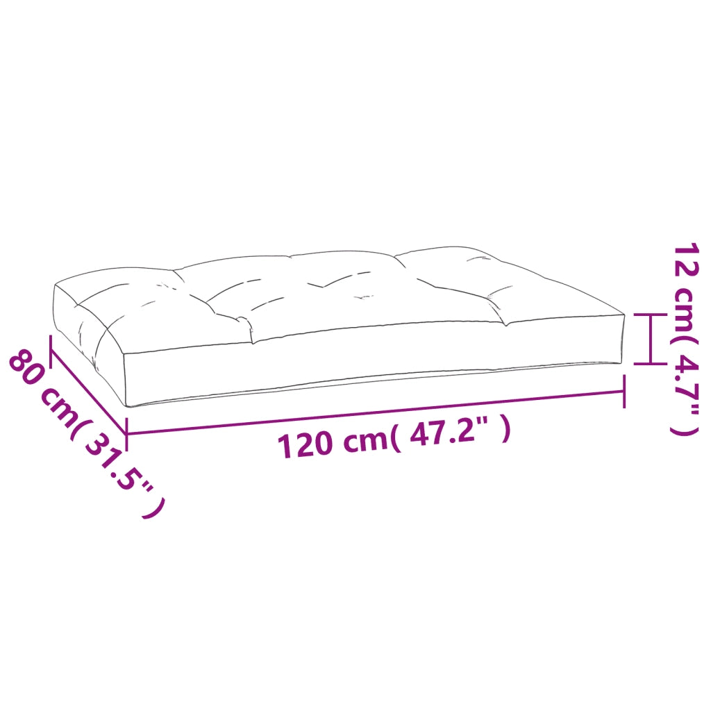Cuscini per Pallet 2 pz Grigi a Quadri in Tessuto 360747