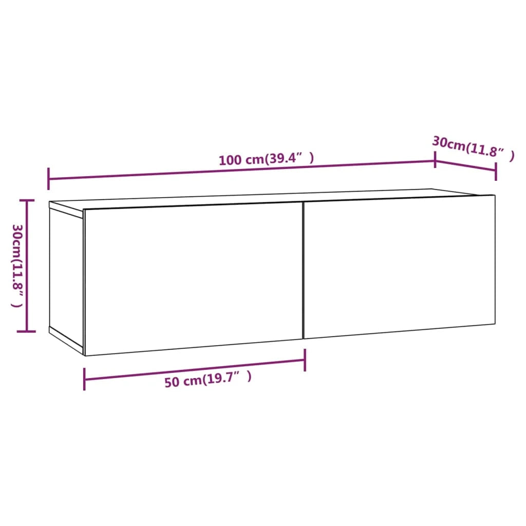 Set di mobili da 6 pezzi tra cui armadio credenza mobile TV soggiorno/camera da letto salotto rovere affumicato legno ingegnerizzato marrone 02_0025106