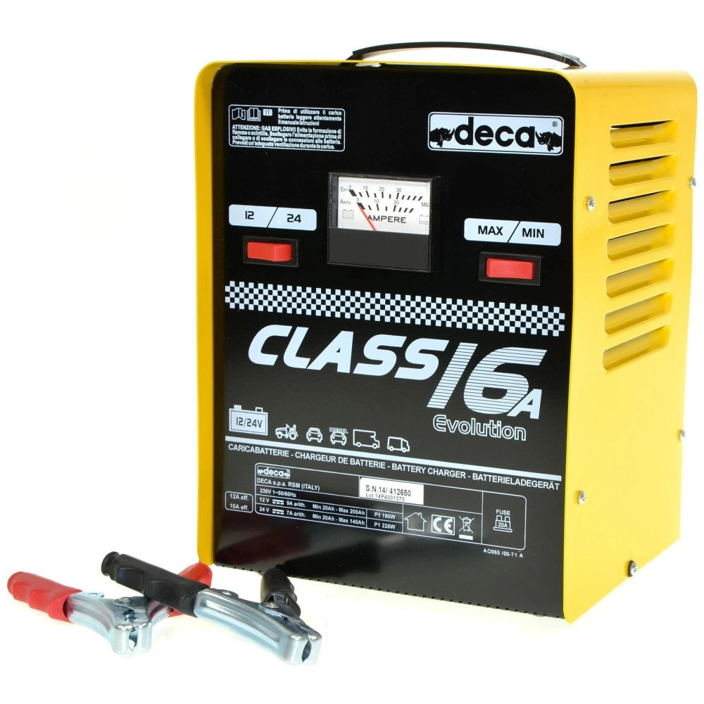 Trade Shop - Carica Batterie Deca Class 16a - Per Moto E Auto 12/24 V - Pb Wet Caricabatterie -