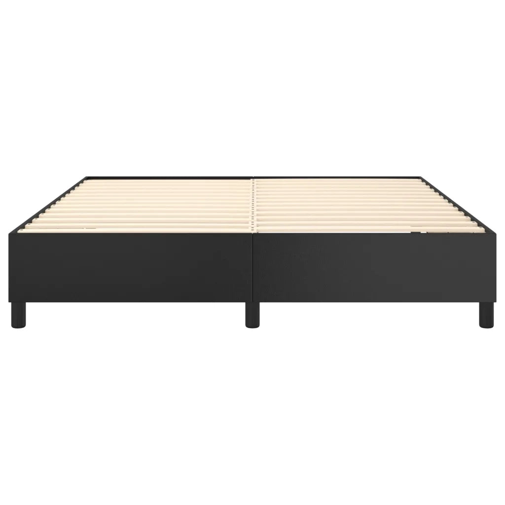 Struttura Letto a Rete a Molle Nero 160x200 cm in Similpelle