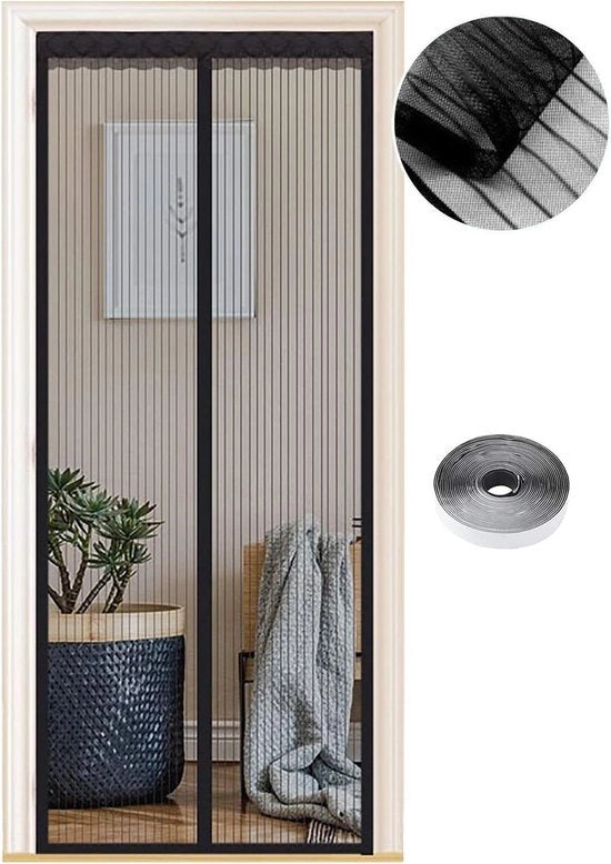 Schermo Insetticida Magnetico 130 x 210 cm - Tendina Magnetica per Porta Finestra Camera da Pranzo Porta Terrazza - Montaggio con Nastro Adesivo