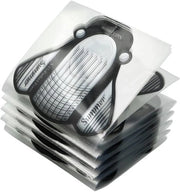 Scheda di modellatura per unghie 100 pezzi - Carta per modellatura unghie a base di gel - Scheda per estensione unghie - Risultati professionali - PVC di alta qualità - Leggero e flessibile - Forme per unghie