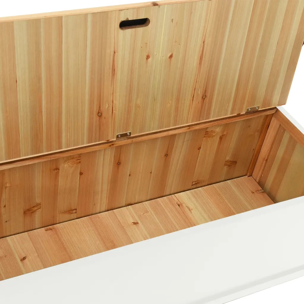 Panca-Sgabello Bianca 107x45x75,5 cm Legno Massello di Abete 395924