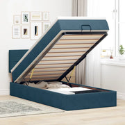 Struttura Letto Pouf con Materasso 100x200 cm Velluto 3312606