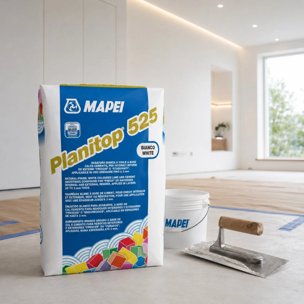 Mapei planitop 525 rasatura civile bianca per intonaci interni ed esterni 25 kg