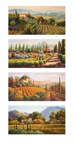 Quadro da Parete oleografico campagna 27 x 54 cm 4 Modelli