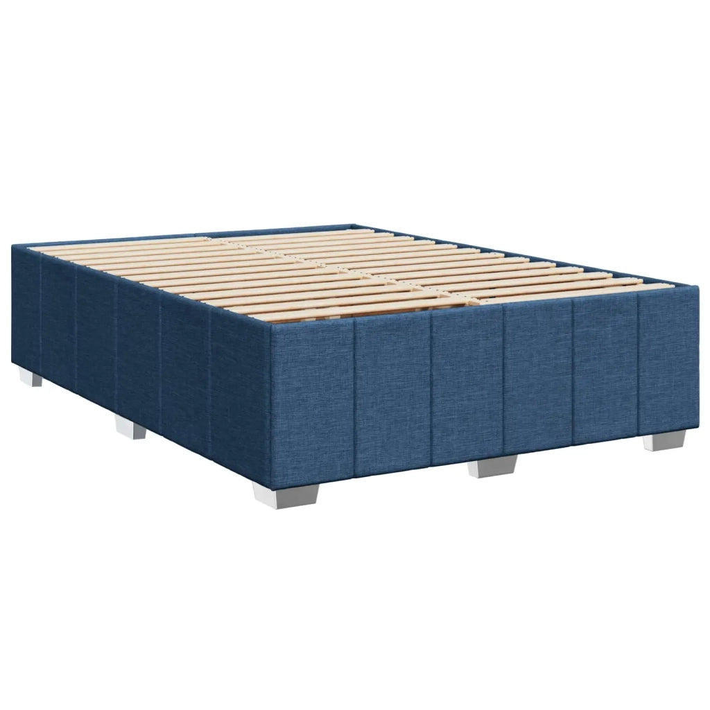 Letto box spring con materasso Blu 140 x 190 cm Tessuto 3451212