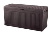 Baule Portaoggetti Multiuso Confy Brown con Ruote 270 Litri 117 x 45 x 57 cm